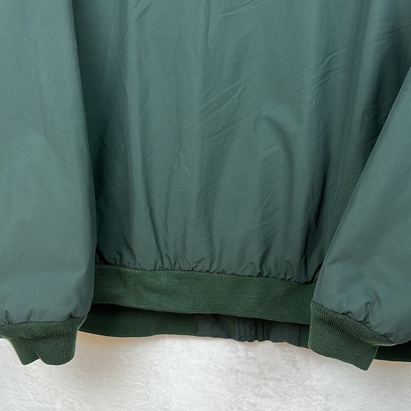 LL Bean Full Zip Fleece Lined Jacket XXL Green - Picture 11 of 12